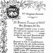 Diploma donato al Gen. Prospero del Din da parte della sezione di Pietrasanta, consegnato al Congresso di Viareggio del 30 Aprile 1961